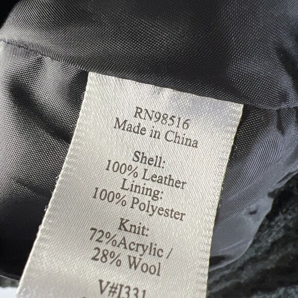 Coldwater Creek Womens Suede Knit Trim Jacket Size Large Solid Black Long Sleeve - Picture 8 of 11